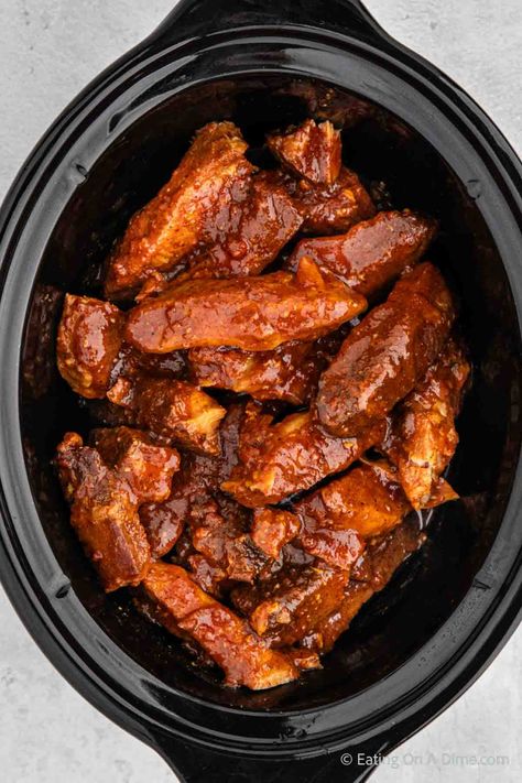 Country Style Pork Ribs Crock Pot Recipe with VIDEO Pork Shoulder Country Style Ribs Recipes Crock Pot, Bone In Country Style Pork Ribs Crockpot, Western Pork Ribs Recipe, Pork Ribs Crock Pot, Crock Pot Pork Ribs, Crockpot Country Style Ribs, Country Style Pork Ribs Crock Pot, Country Style Pork Ribs Recipe, Ribs Crock Pot