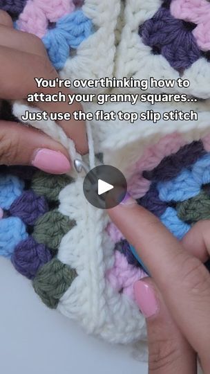 How To Join Granny Squares, Granny Square Join, Connecting Granny Squares, Knit Techniques, Joining Granny Squares, Daisy Crochet, Granny Square Crochet Patterns Free, Crocheting Projects, Slip Knot