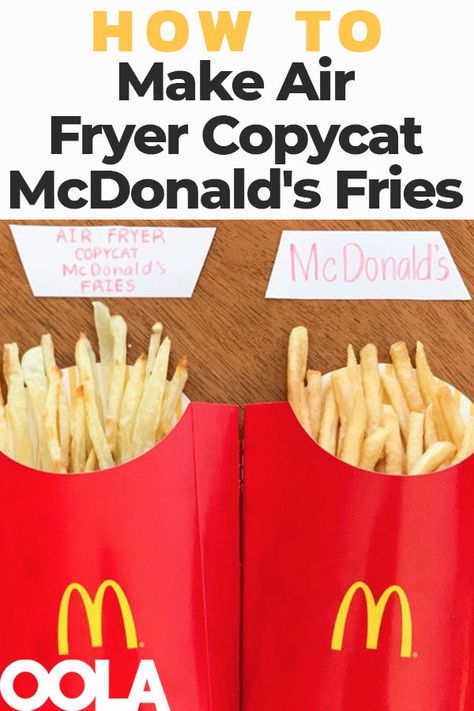 Air Fryer Copycat McDonald's Fries Diy Mcdonalds Fries, Mcdonald’s French Fries Recipe, Copycat Mcdonalds Fries, Mcdonald’s Fries Recipe, Mcdonald’s French Fries, Homemade Mcdonalds Fries, Mcdonalds Fries Recipe, Mcdonald’s Fries, Fries Recipe Air Fryer