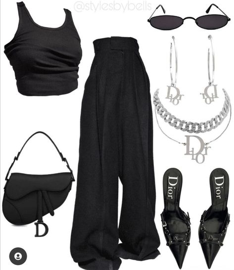 Outfit To Recreate, Model Off Duty, Easy Outfit, Mode Kpop, Aesthetic Pinterest, Looks Black, Models Off Duty, All Black Outfit, Mode Inspo