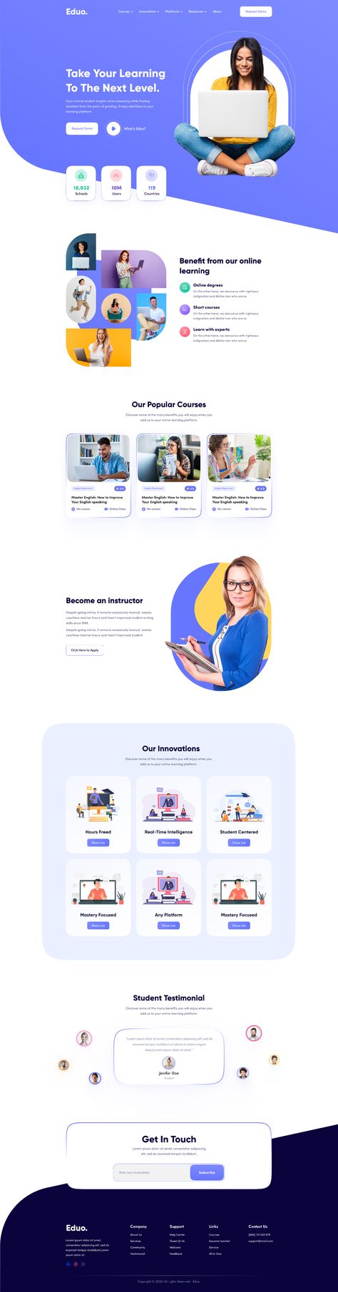 Web Template Design Layout, Testimonial Design Website, Website Testimonial Design, Testimonials Design Inspiration, Footer Web Design, Homepage Website Design, Education Website Design, Ui Website Design, Testimonial Design