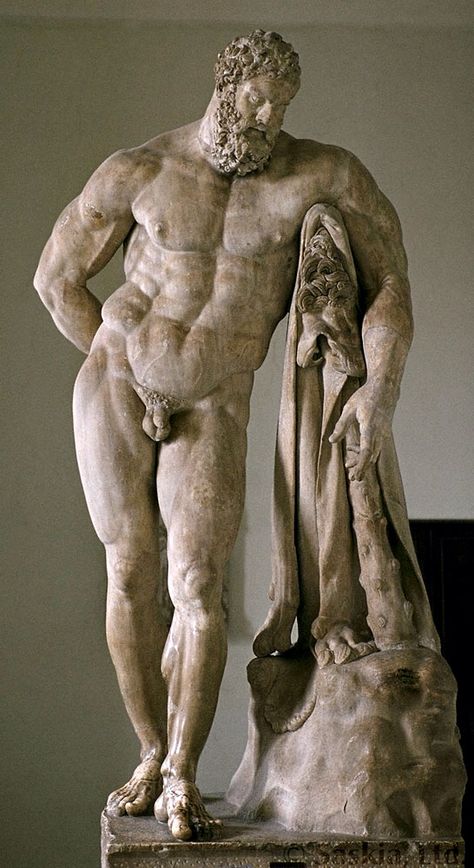 Farnese Hercules, Hercules Statue, Ancient Greek Sculpture, Anatomy Sculpture, Roman Statue, Classic Sculpture, Greek Statues, Ancient Statues, Roman Sculpture