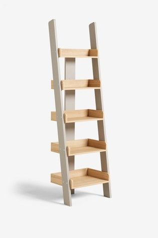 Dove Grey Malvern Ladder Shelf Narrow Ladder Shelf, Dove Grey Paint, Wooden Ladder, Ladder Shelf, Paint Effects, Ladder Bookcase, Dove Grey, Furniture Collections, Book Shelf