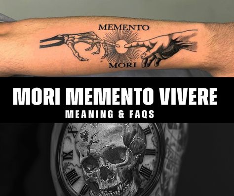 What is the significance of a memento mori memento vivere tattoo? Momento Vivere Tattoo Meaning, Memento Vivere Meaning, Tempus Fugit Memento Mori Tattoo, Memento Vivere Tattoo Ideas, Momento Vivere Tattoo, Memento Mori Memento Vivere Tattoo, Vivere Tattoo, Memento Vivere Tattoo, Momento Mori Tattoo