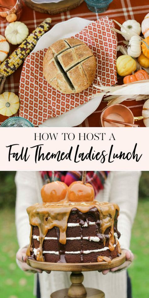 Flower Arranging Party, Fall Lunch Ideas, Fall Party Ideas, Fall Lunch, Luncheon Menu, Jenny Cookies, Lunch Party, Fall Dinner Party, Ladies Lunch