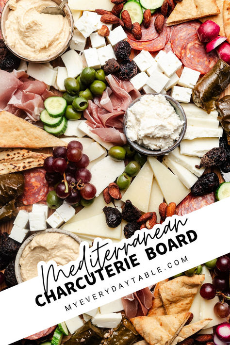 Mediterranean Charcuterie Board Mediterranean Charcuterie Board, Mediterranean Charcuterie, Mediterranean Appetizers, Charcuterie Meats, Charcuterie Board Ideas, A Charcuterie Board, Olive Relish, Charcuterie And Cheese Board, Healthy Family Meals