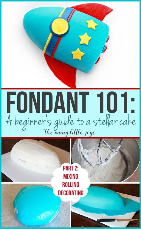 Have you ever wished you could make a really professional-looking cake? This two-part series will teach you everything you need to know about how to make a fancy fondant cake. Here's part two: how to make/roll the fondant and finish your cake. Give it a try! Fondant Tips, Homemade Fondant, Diy Fondant Cake, Cakes To Make, Fondant Recipe, Cake Decorating With Fondant, Rolling Fondant, Wedding Cake Recipe, Fondant Cookies