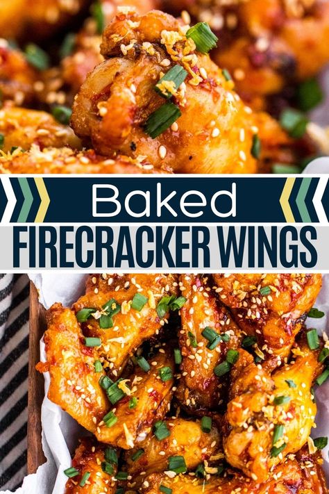 Baked Chicken Wings Recipes, Spicy Sticky Chicken, Spicy Chicken Wings Recipe, Wing Sauces, Wings Recipe Baked, Sticky Chicken Wings, Best Chicken Wing Recipe, Chicken Lickin, Firecracker Chicken