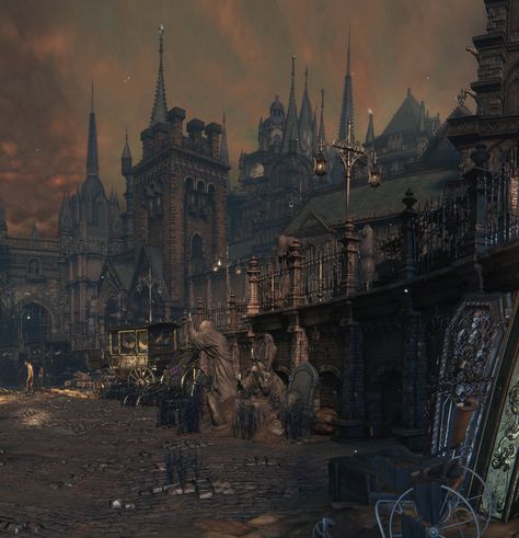 Yharnam Bloodborne Yharnam City, Bloodborne Environment, Yharnam Bloodborne, Bloodborne Yharnam, Fromsoftware Art, Mordheim Board, Scary Novels, Mordheim Terrain, Bloodborne Concept Art