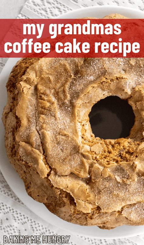 This homemade coffee cake recipe is perfect for everyday eating or special occasions. Tantalize your taste buds with the divine aroma and melt-in-your-mouth goodness of My Grandma's Coffee Cake Recipe. The biggest difference between My Grandmas Coffee Cake Recipe and others is that it's made in a bundt pan instead of a baking dish. This is sure to be a family favorite! Best Ever Coffee Cake Recipe, Cake Mix Coffee Cake Recipes, Grandmas Coffee Cake, Best Coffee Cake Recipes, Grandmas Cake, Harvey Wallbanger Cake, Homemade Coffee Cake Recipe, Cinnamon Bundt Cake, Coffee Cake Bundt