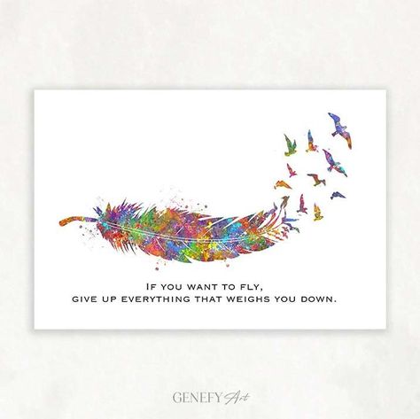 Feather Quote, Feather Quotes, Never Give Up Quotes, Giving Up Quotes, Bird Quotes, Quotes Wall Art, Quotes Inspiring, Watercolor Elephant, Quotes About Motherhood