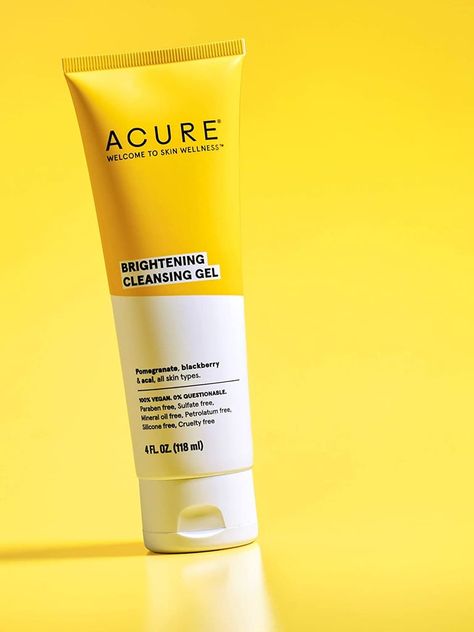 Acure Brightening Cleansing Gel Glow Lotion, Skincare Inspiration, Skin Care Cleanser, Cleansing Gel, Sulfate Free, Cleanser And Toner, Facial Cleansing, Vaseline, Paraben Free