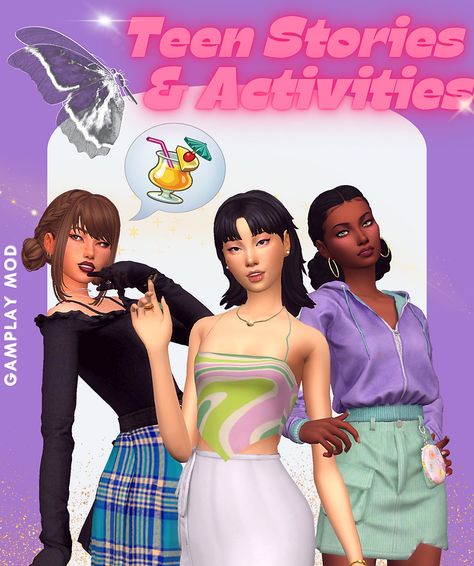 Play with tons of new interactions available for your teen sims. Teen to Teen and Parent to Teen interactions! Teen Activities, Sims 4 Cheats, Sims 4 Challenges, Sims 4 Traits, Sims 4 Cas Mods, Sims 4 Family, Play Sims 4, Sims Packs, Free Sims 4