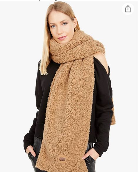 Ugg Sherpa, Puffer Scarf, Ugg Store, Ugg Womens, Womens Sherpa, Cozy Socks, Oversized Scarf, Cozy Fits, Neck Warmer