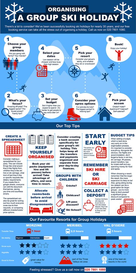 Alpine Answers ski infographic for top tips for organising and group ski holiday or group ski trip Group Ski Trip, Holiday Advertising, Holiday Packing Lists, Infographic Layout, Holiday Booking, Holiday Organization, Ski Holiday, Marketing Calendar, Ski Holidays