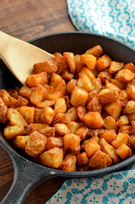 Home Fry Seasoning, Crispy Home Fries Recipe, Breakfast Home Fries, Crispy Home Fries, Syn Free Breakfast, Bday Breakfast, Slimmingworld Recipes, Potato Ideas, Crispy Breakfast Potatoes