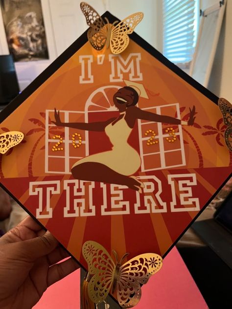 Beyonce Graduation Cap Ideas, Graduation Cap Designs Orange, Grad Cap Ideas Black Women, Highschool Musical Graduation Cap, Ctrl Sza Grad Cap, Almost There Graduation Cap, Grad Cap Inspo Sza, Jhene Aiko Graduation Cap, Kirby Graduation Cap