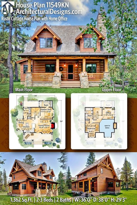 House Plans Sketch, Loft House Plans, Log Cabin House Plans, Log Cabin House, Log Cabin Floor Plans, Open Loft, Log Home Plans, Cottage House Plan, Small Log Cabin