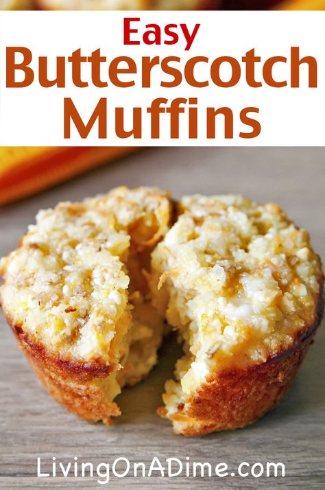 Butterscotch Muffins, Muffin Mix Recipe, Homemade Muffins Recipe, Homemade Butterscotch, Basic Muffin Recipe, Bran Muffin Recipes, Simple Muffin Recipe, Sweet Muffin, Muffin Tin Recipes