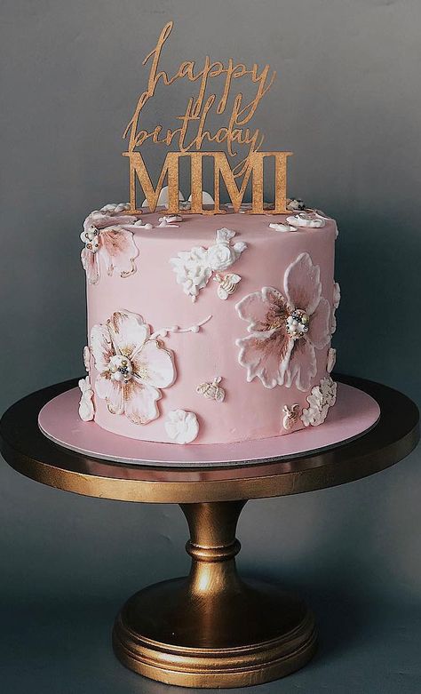 32 Jaw-Dropping Pretty Wedding Cake Ideas - Fabmood | Wedding Colors, Wedding Themes, Wedding color palettes Pastries Ideas, Concrete Wedding Cake, Cakes Beautiful, Artist Cake, Gateau Baby Shower, Cake With Flowers, Unique Birthday Cakes, Beautiful Cake Designs, Elegant Birthday Cakes