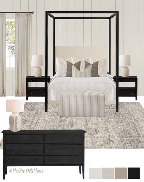 Shop Atwell Metal Canopy Bed and other curated products on LTK, the easiest way to shop everything from your favorite creators. Canopy Bed Master, Cozy Primary Bedroom, Primary Bedroom Decor, Modern Transitional Bedroom, Black Canopy Bed, Log Bedroom, Decor Mood Board, Metal Canopy Bed, Canopy Bedroom