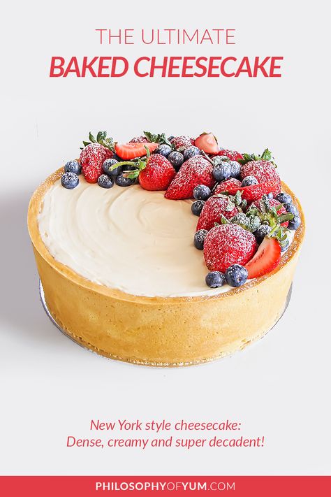 Vanilla Cheesecake Recipes, No Bake Vanilla Cheesecake, Vanilla Cream Cheese Frosting, Baked Cheesecake, Vanilla Cheesecake, Fruit Compote, Baked Cheesecake Recipe, New York Cheesecake, No Bake Cheesecake