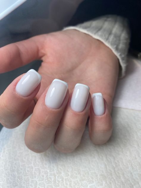 Funny Bunny With French Nails, French Tip Nails Funny Bunny, French Tip With Funny Bunny, French Nails Funny Bunny, Funny Bunny Nails French Tip, Funny Bunny Color Nails, French Nails With Funny Bunny, French With Funny Bunny Nails, White Matte French Tip Nails