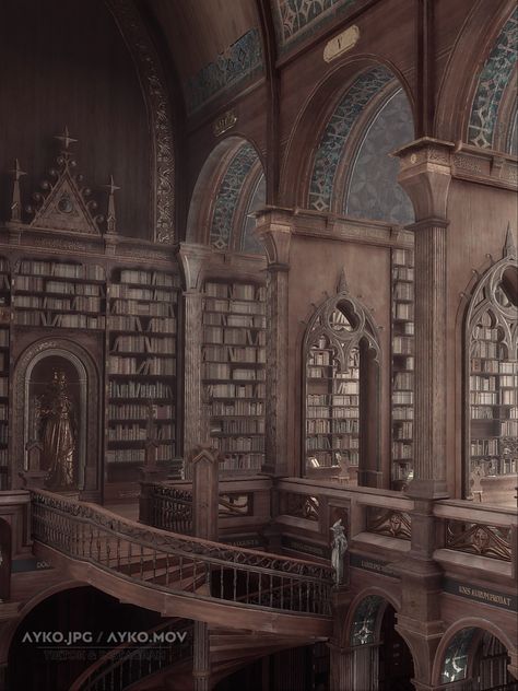 A picture of the Hogwarts Library as seen in the game ‘Hogwarts Legacy’ Hogwarts Library Restricted Section, Malfoy Manor Library, Hogwarts Legacy Library, Hogwarts Legacy Interior, Marauders Visualization, Hogwarts Legacy Castle Interior, Hogwarts Legacy Visuals, Hogwarts Library Aesthetic, Hogwarts Legacy Castle