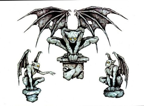 Gargoyle Tattoo Design, Gargoyle Tattoo For Women, Gargoyle Illustration, Biker Quotes Inspiration, Gargoyle Drawing, Classic Tattoo Designs, Gargoyles Art, Gargoyle Tattoo, Gothic Gargoyles