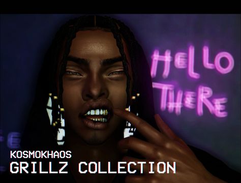 Black Sim CC on Tumblr Urban Male, Grillz Teeth, Happy Friday The 13th, The Sims 4 Skin, Grills Teeth, Friday 13th, Sims 4 Body Mods, I Grill, Sims 4 Game