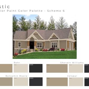 Rustic Exterior Paint Color Palettes Paint Colors for - Etsy Canada Cabin Exterior Colors, Exterior Paint Color Schemes, House Paints, Log Cabin Exterior, Rustic Exterior, Cabin Exterior, Pintura Exterior, Exterior Paint Color, Paint Color Schemes