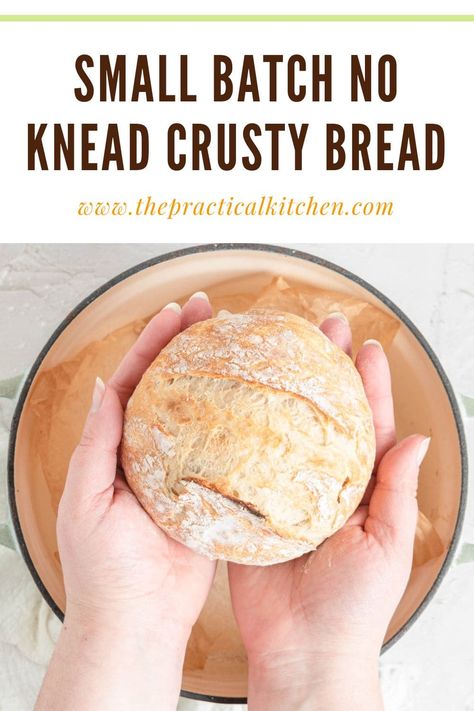 small batch no knead crusty bread No Knead Crusty Bread, French Breads, Dutch Oven Bread, Small Batch Baking, Fantastic Recipes, Homemade Breads, Bake Bread, Artisan Bread Recipes, Knead Bread