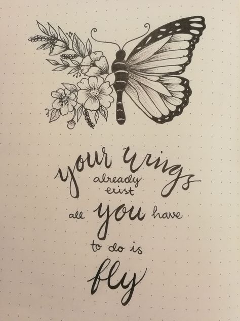 Qoutes About Craft, Journal Quote Drawings, Lettering Quotes Aesthetic, Qoutes Drawing Cute, Butterfly Drawing With Quote, Quote About Butterfly, Creative Thought Design, Positive Drawings Art, Nature Thoughts Beautiful