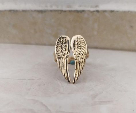 Angel Wings Ring, Wings Ring, Gold Goddess, Metal Art Jewelry, Angel Wing Ring, Angel Wings Jewelry, Angel Ring, Feather Angel Wings, Healing Gemstone Bracelets