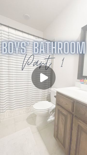 Maddie Winchester l DIY + Home on Instagram: "🚽 I’m so excited to get this bathroom started! •Will anyone in the house care as much as I do about it? No. •Will it be clean + pretty everyday? Also, no. 💪🏼 But, I’m so pumped! 🛁 Bathroom makeover on a budget! 👉🏼 Follow @winchester_woodcrafts to see how it all turns out" Teen Bathroom Ideas For Boys, Teen Boys Bathroom Ideas, Boys Bathroom Ideas Kid, Teen Boy Bathroom Ideas, Boys Bathroom Ideas Teenagers, Small Kids Bathroom Ideas, Boys Bathroom Ideas