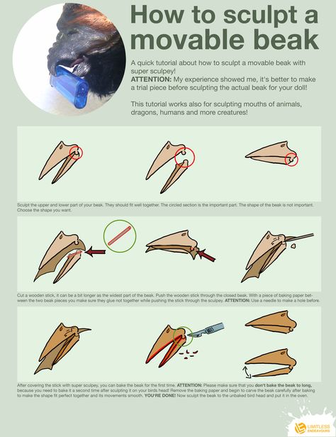 How to sculpt a movable beak by LimitlessEndeavours.deviantart.com Art Doll Tutorial, Cardboard Creations, Fursuit Tutorial, Sculpting Tutorials, Instruções Origami, Puppet Making, Idee Cosplay, Diy Bricolage, Cosplay Tutorial