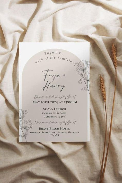 20 Neutral Wedding Ideas - LADY WEDDINGS Beige Wedding Invitations, Neutral Wedding Ideas, Champagne Wedding Invitations, Neutral Wedding Invitations, Beige Invitation, Flower Invitations, Wedding Invitations Champagne, Neutral Wedding Decor, Engagement Party Diy