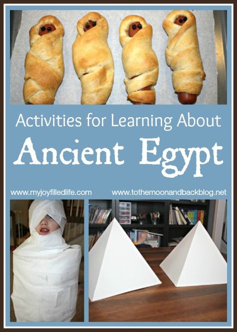 My friend and fellow blogger, Dusty at To the Moon and Back, is running a series right now called The ABCs of Ancient History.  She has asked fellow bloggers to choose a letter and write a post related to ancient history.  I volunteered to do E for Egypt because my kids and I had a … Ancient Egypt Lessons, Egypt Vbs, Ancient Egypt Crafts, Ancient Egypt Activities, Egypt Lessons, Ancient Egypt For Kids, Ancient Egypt Unit, Egypt Activities, Egyptian Crafts