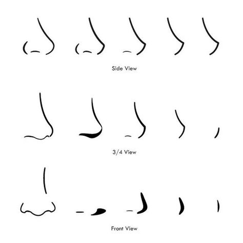 Manga Nose, Cartoon Noses, Faces Cartoon, Anime Nose, Nose Drawing, Manga Drawing Tutorials, Lips Drawing, Drawing Faces, Manga Artist