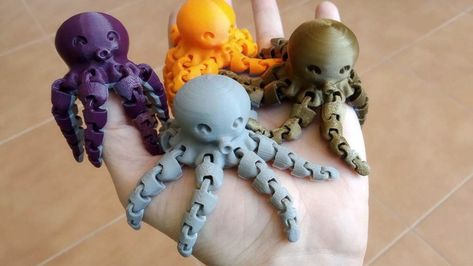 Featured image of 3D Printed Joints – The Basics 3d Tiskárna, Mini Octopus, Drukarka 3d, 3d Ideas, Octopus Print, Instruções Origami, 3d Printed Objects, 3d Printing Projects, 3d Modelle