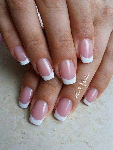 French manicure.Gel nails. French Manicure Squoval, French Manicure Couleur, Manicure Gel Nails, French Manicure Gel Nails, French Manicure Gel, French Tip Gel, Nice Hands, French Tip Gel Nails, Gel Nails French