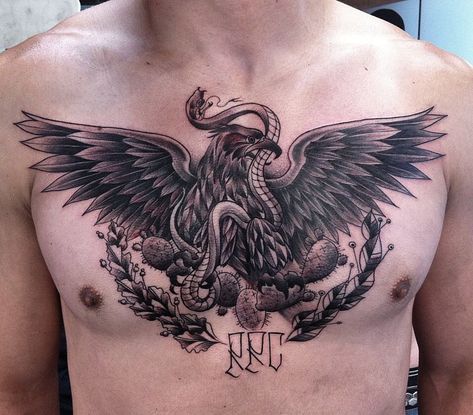 Tattoo Mexicana, Mexican Eagle Tattoo, Imperial Tattoo, Eagle Back Tattoo, Eagle And Snake, Eagle Chest Tattoo, Azteca Tattoo, Mexico Tattoo, Mexican Eagle