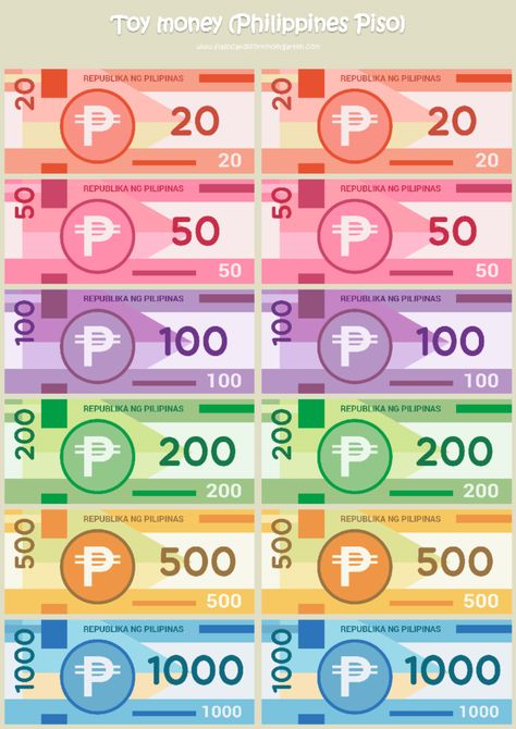 Philippine Money Printable, Play Money Printable Free Philippines, Paper Money Printable, Play Money Printable Free, Philippine Money, Velcro Activities, Fake Money Printable, Play Money Template, Printable Play Money