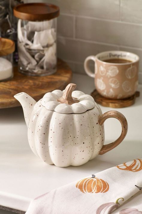 Pumpkin Teapot, Pumpkin Tea, Tafel Decor, Speckle Glaze, Keramik Design, Fall Halloween Decor, Pottery Painting, Happy Fall, Autumn Home