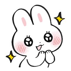 Animated Bunny, Pixiv Fantasia, Art Nouveau Mucha, Bunny Stickers, Rabbit Sticker, Kawaii Faces, Bunny Wallpaper, Funny Doodles, Rabbit Cartoon