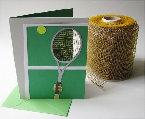 AMAZING!!!!!!!!!!!!!!!!!!!!!!!! racket card Tennis Crafts, Tennis Birthday Party, Tennis Birthday, Tennis Funny, Tennis Party, Tennis Gifts, Tennis Racquet, Birthday Cards Diy, Male Cards