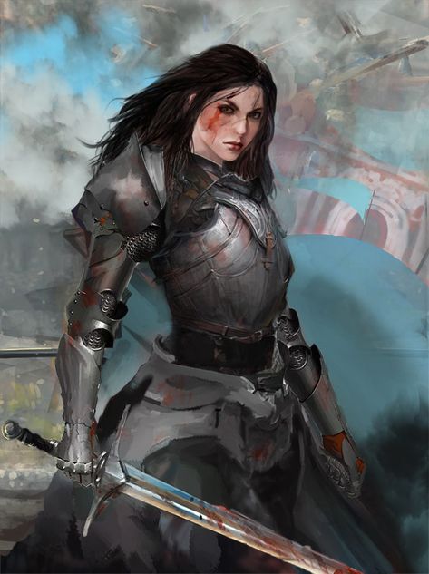 Battle Mage Concept Art - Peter Flannery Knight Lady, Woman In Armor, Santa Joana D'arc, Battle Mage, Fantasy Things, Jeanne D'arc, Female Armor, Warrior Women, Roleplay Characters