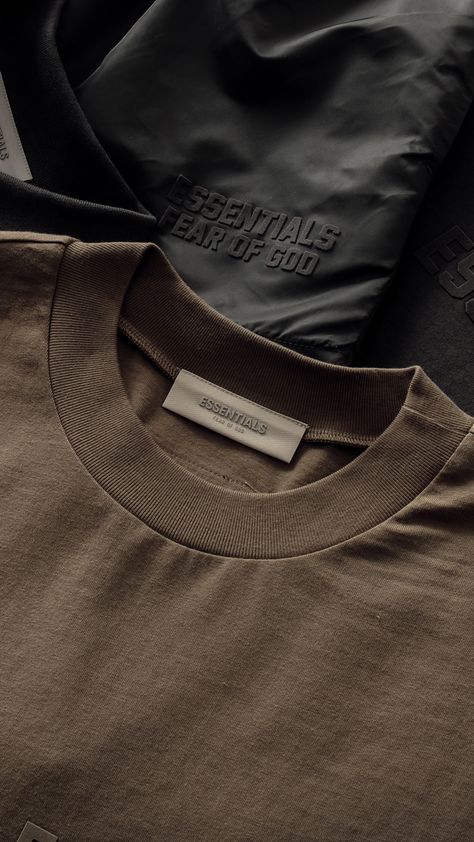 Fear Of God Aesthetic, Velvet Couture, God 7, Clothing Labels Design, Polo Shirt Outfits, Essentials Fear Of God, Athleisure Men, Trendy Shirt Designs, Collections Photography