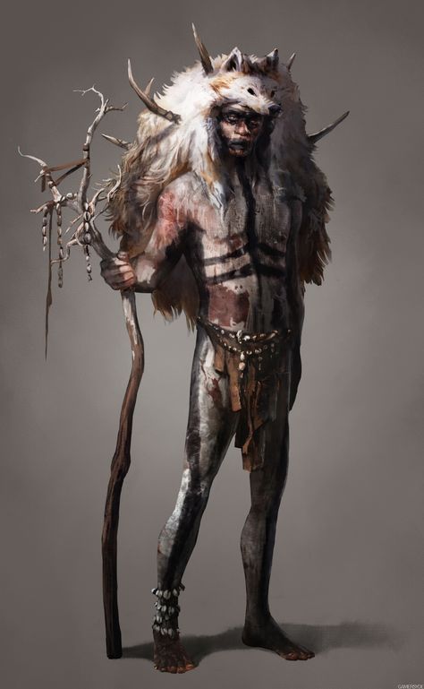 I plan to create my characters in a similar way with the pelt  concealing my characters head so it is homogenised. I also find this image interesting because of the pose is confrontational and possess a gravitas which I want in my work Far Cry Primal, Baba Jaga, Heroic Fantasy, Nordland, Far Cry, 다크 판타지, Bd Comics, Male Character, Samana