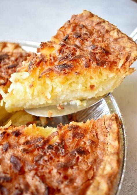 Easy French Coconut Pie Recipe | 100K Recipes Amazing Coconut Pie, French Coconut Pie Trisha Yearwood, Toasted Coconut Pie, Coconut Chess Pie Recipes, Coconut Pies Recipes Old Fashioned, Flaked Coconut Recipes, Ranchers Pie, Coconut Pie Recipe Old Fashioned, French Coconut Pie Recipe